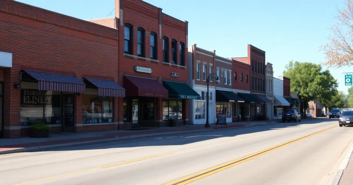 Downtown Mississippi commercial storefronts