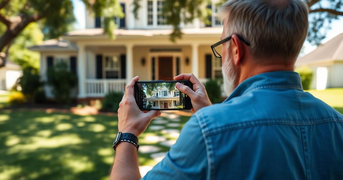 Owner photographing their home to list it